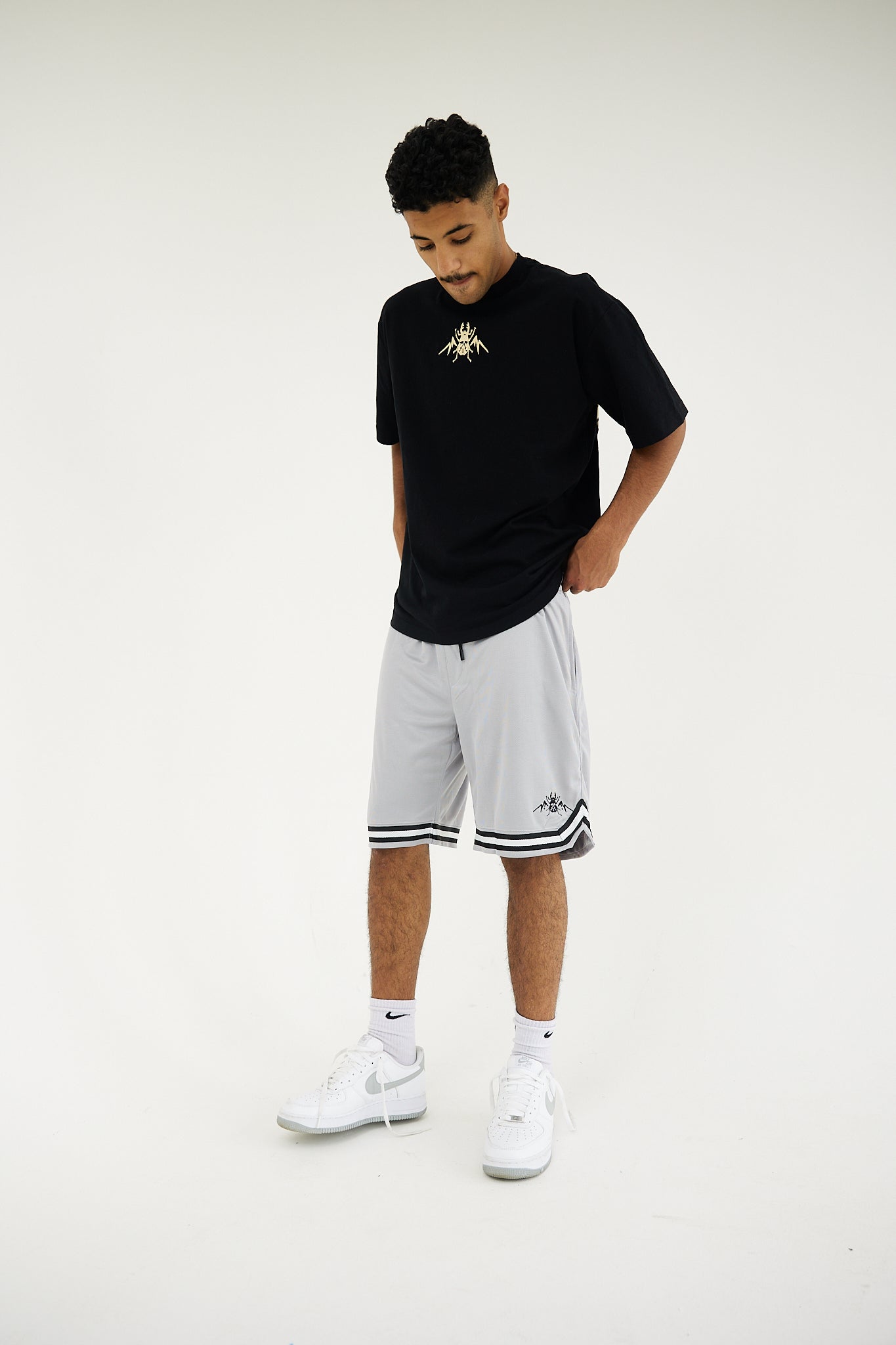 Yak Blend Basketball Shorts Grey Marle
