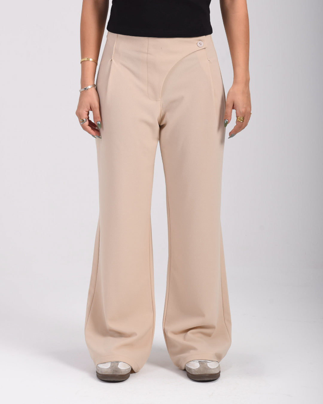 Beige Formal Pants