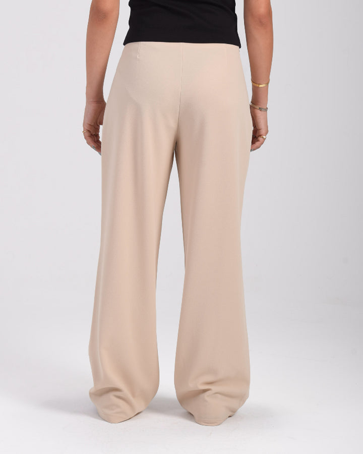 Beige Formal Pants