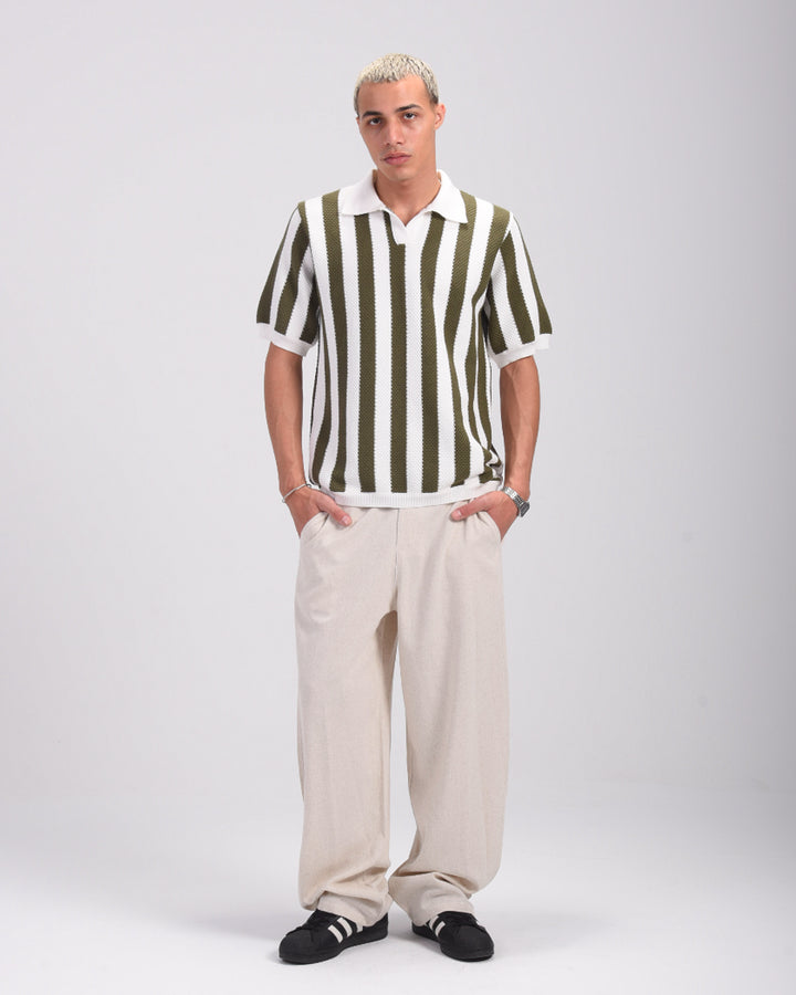 Olive Stripes Knitwear