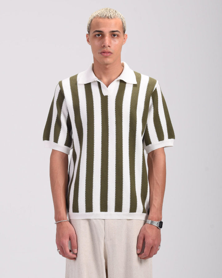 Olive Stripes Knitwear