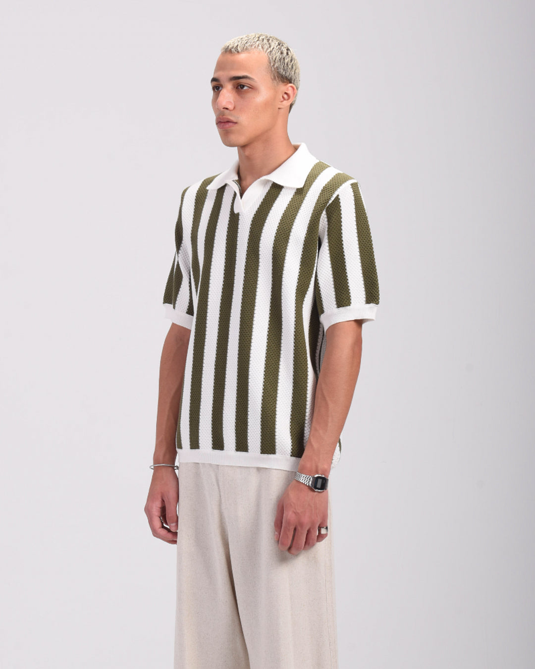 Olive Stripes Knitwear