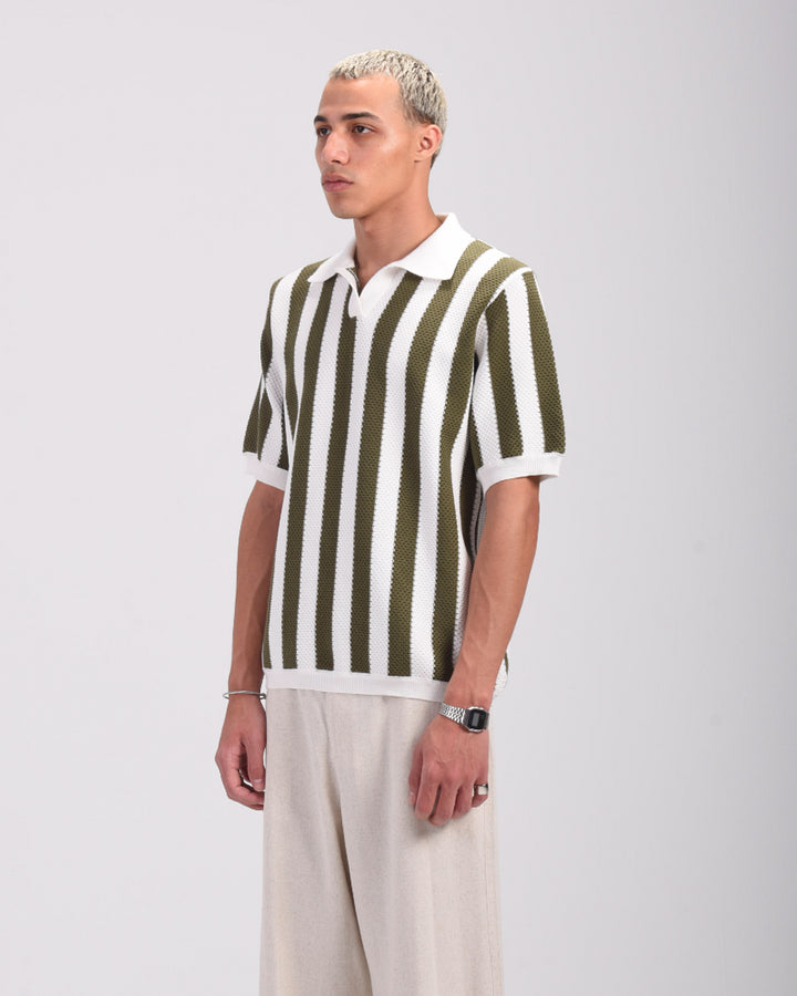 Olive Stripes Knitwear