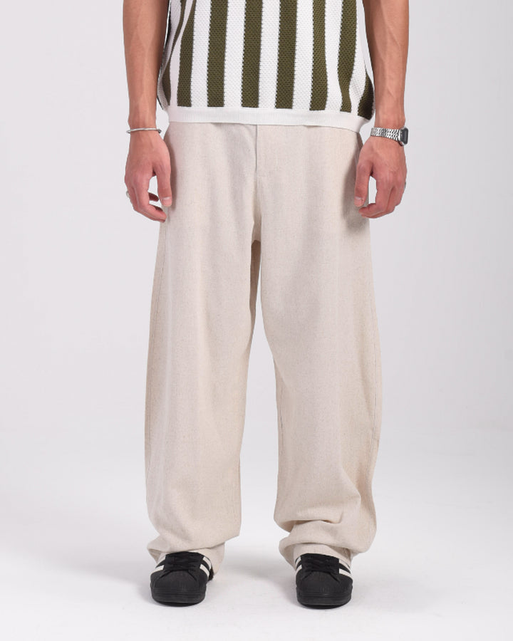 Beige Linen Pants