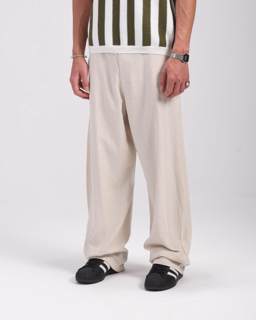 Beige Linen Pants