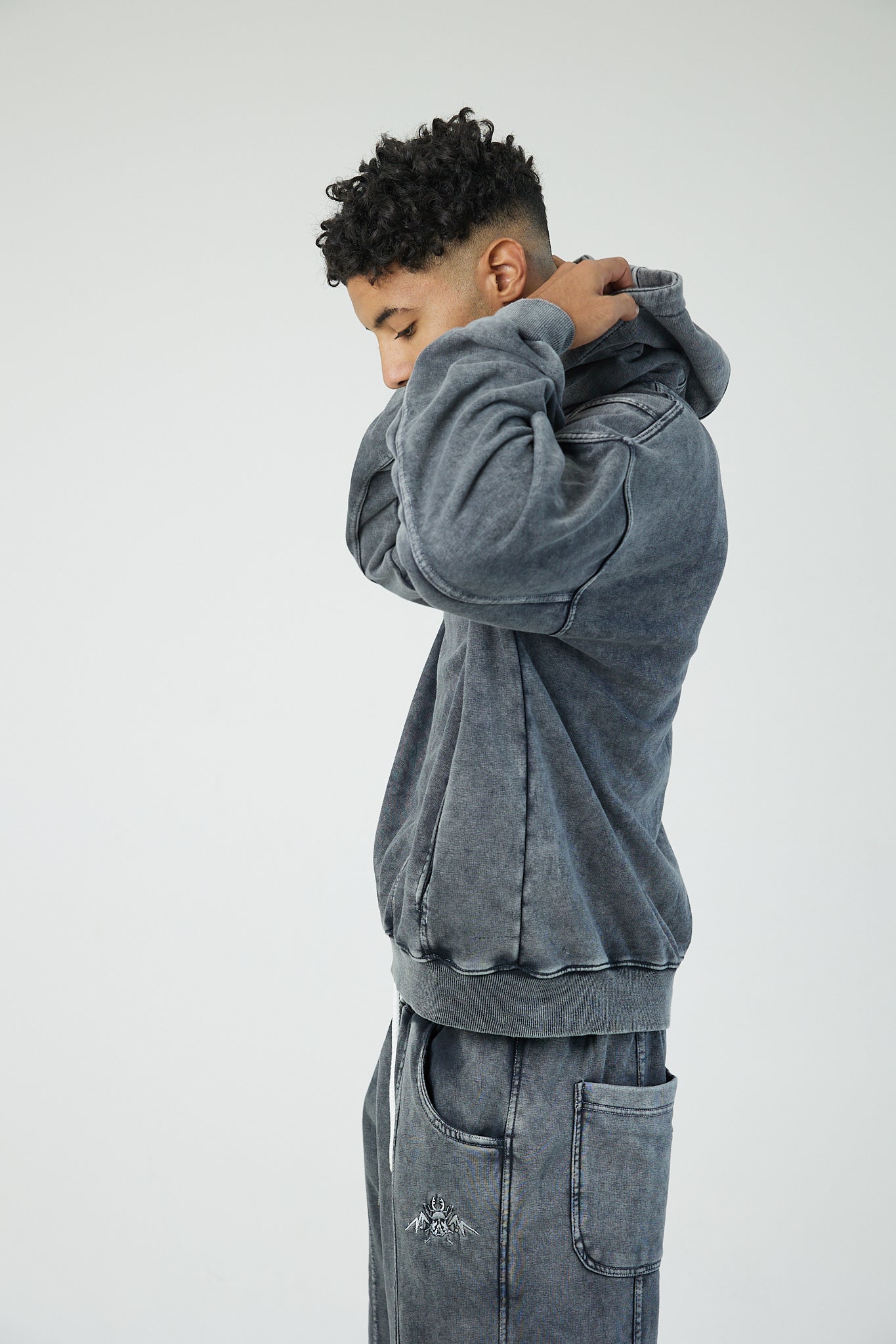 Grey Washed Hoodie