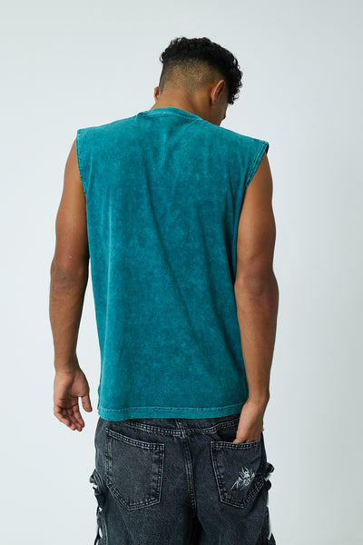 Green Washed Tank Top