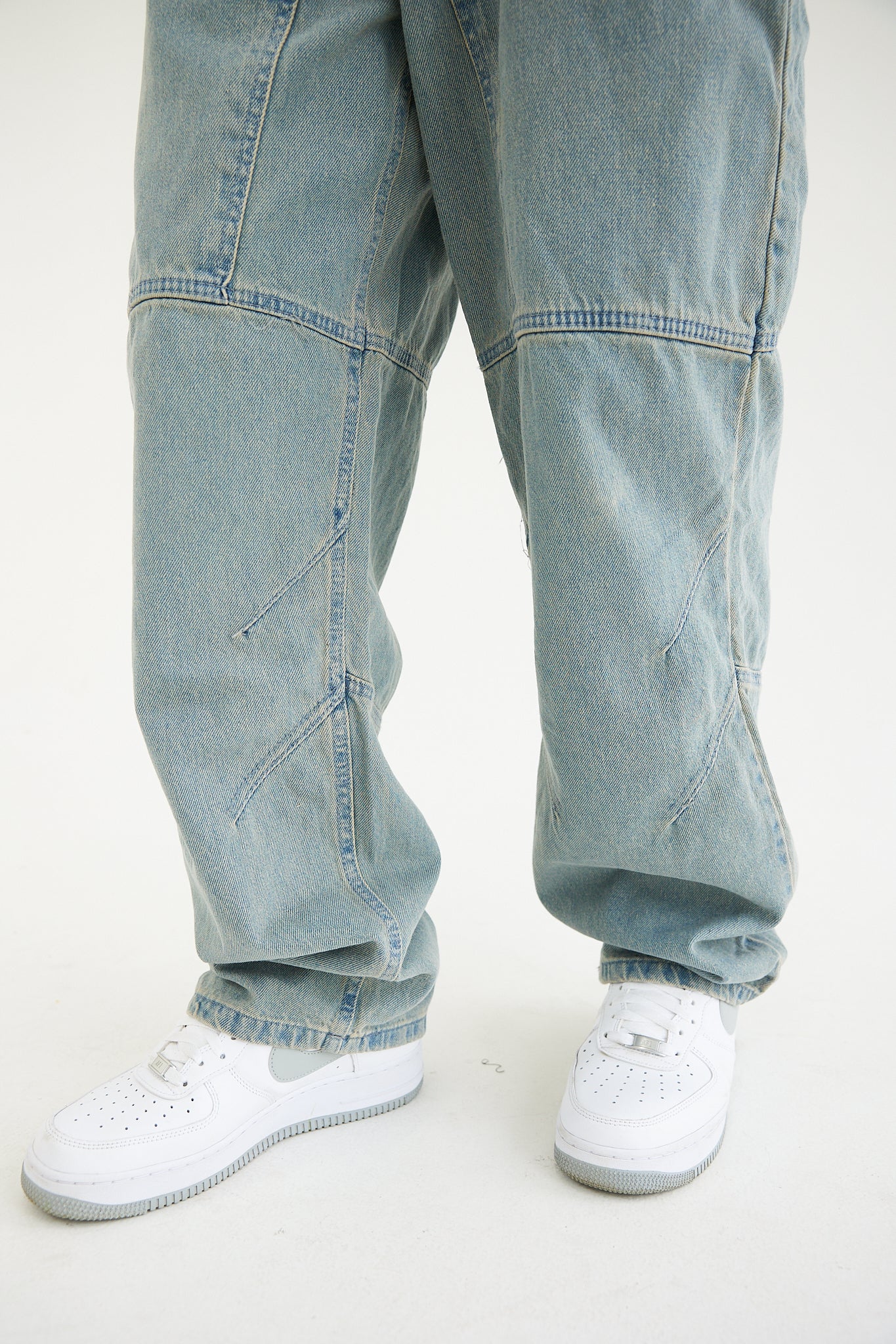 Acid-Washed Carpenter Jeans