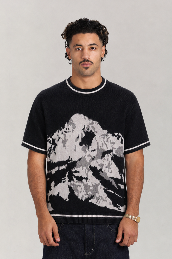 Black Mountain Knitted Tshirt
