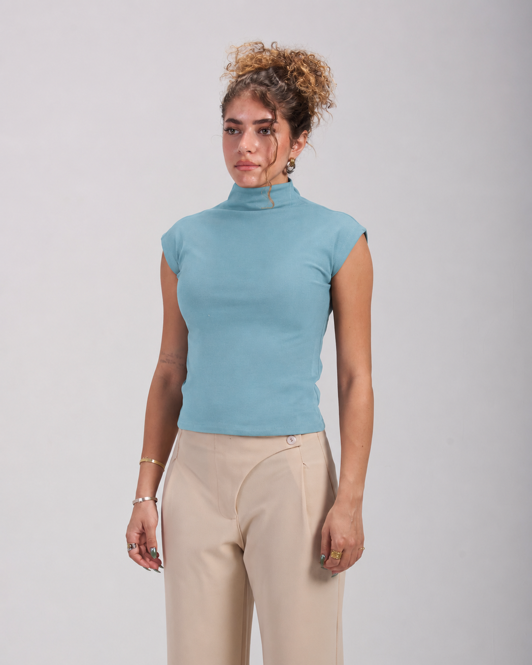 Light Green Asian cut top
