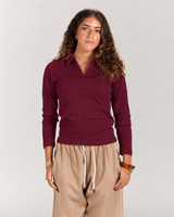 Burgundy Polo top