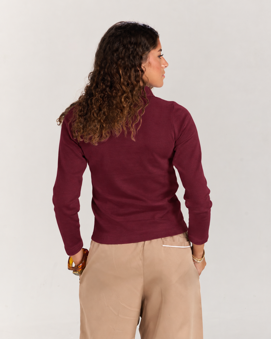 Burgundy Polo top