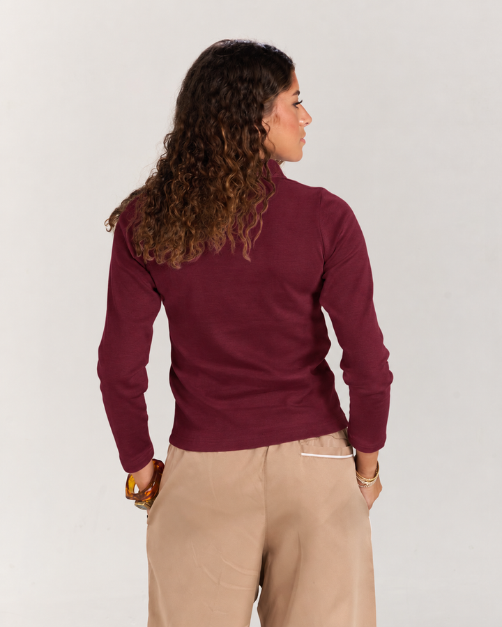 Burgundy Polo top