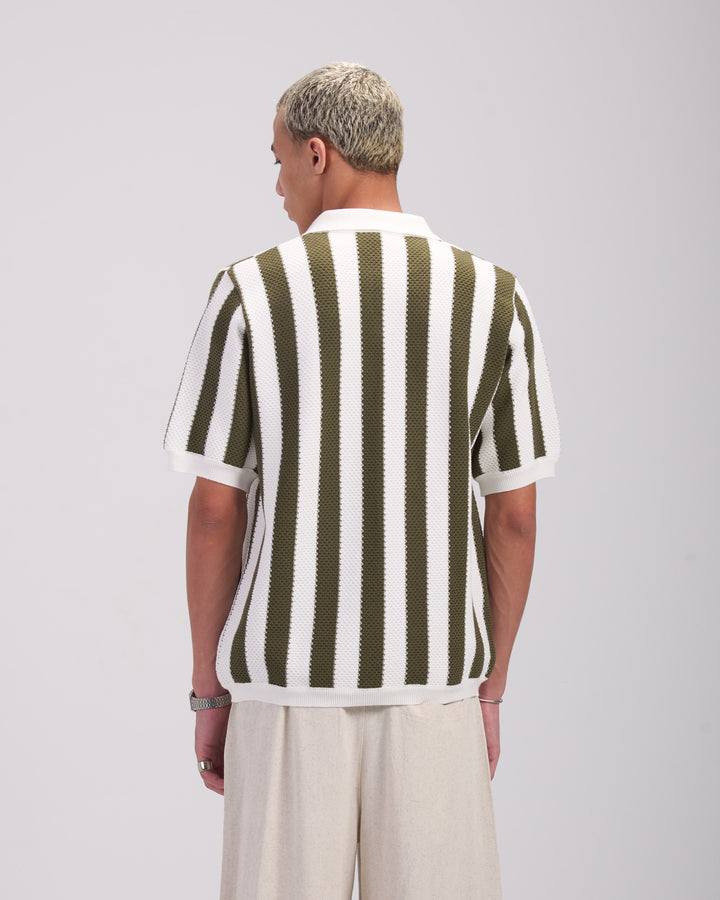 Olive Stripes Knitwear