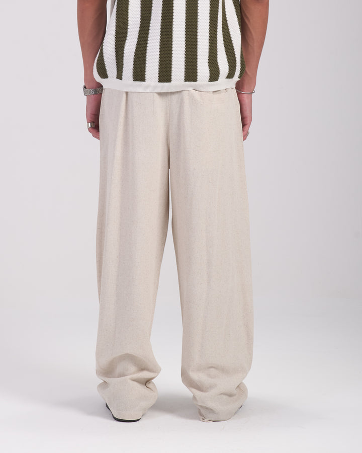 Beige Linen Pants
