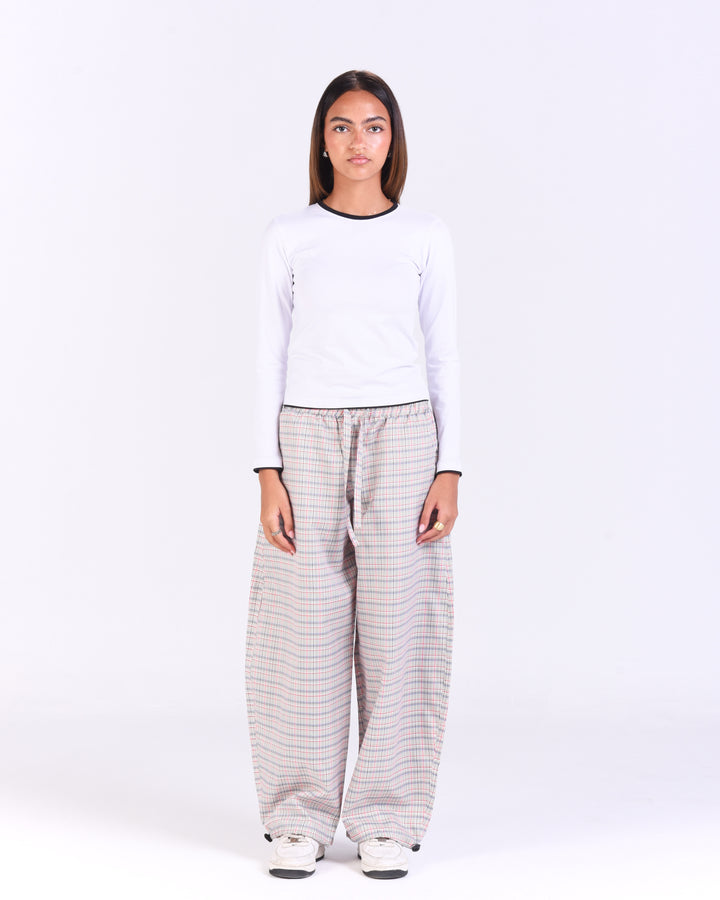 White Contrast Long sleeve