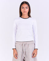 White Contrast Long sleeve