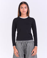 Black Contrast Long Sleeve