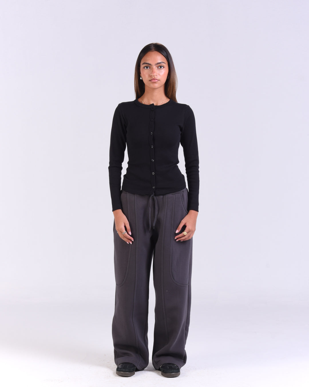 Black Rib Long Sleeve