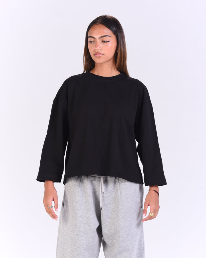 Black Boxy Long Sleeve