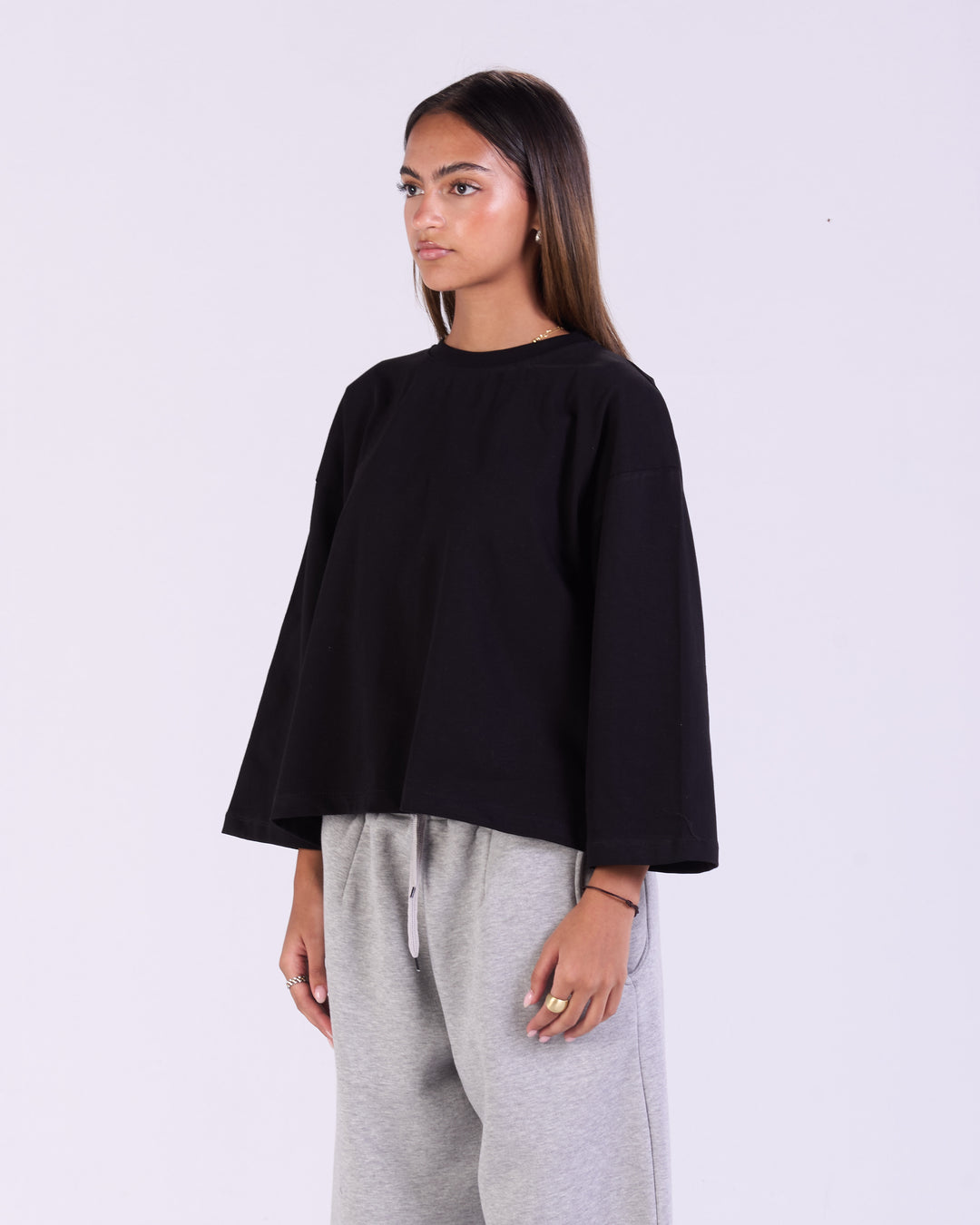 Black Boxy Long Sleeve
