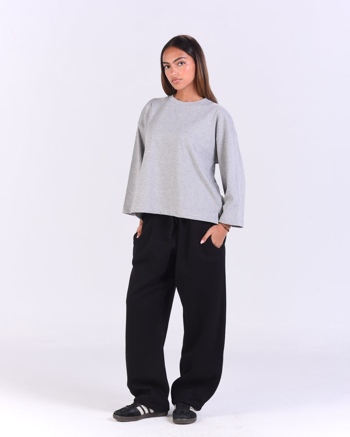 Grey Boxy Long Sleeve