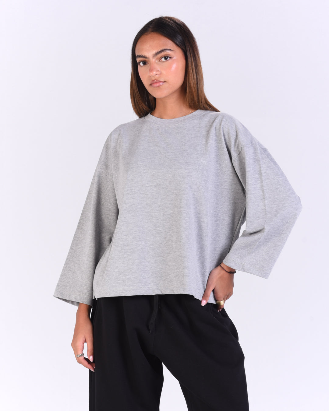 Grey Boxy Long Sleeve