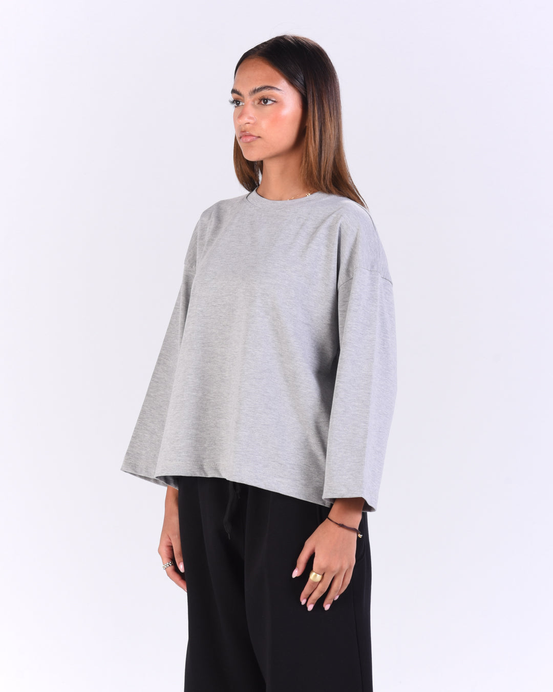 Grey Boxy Long Sleeve