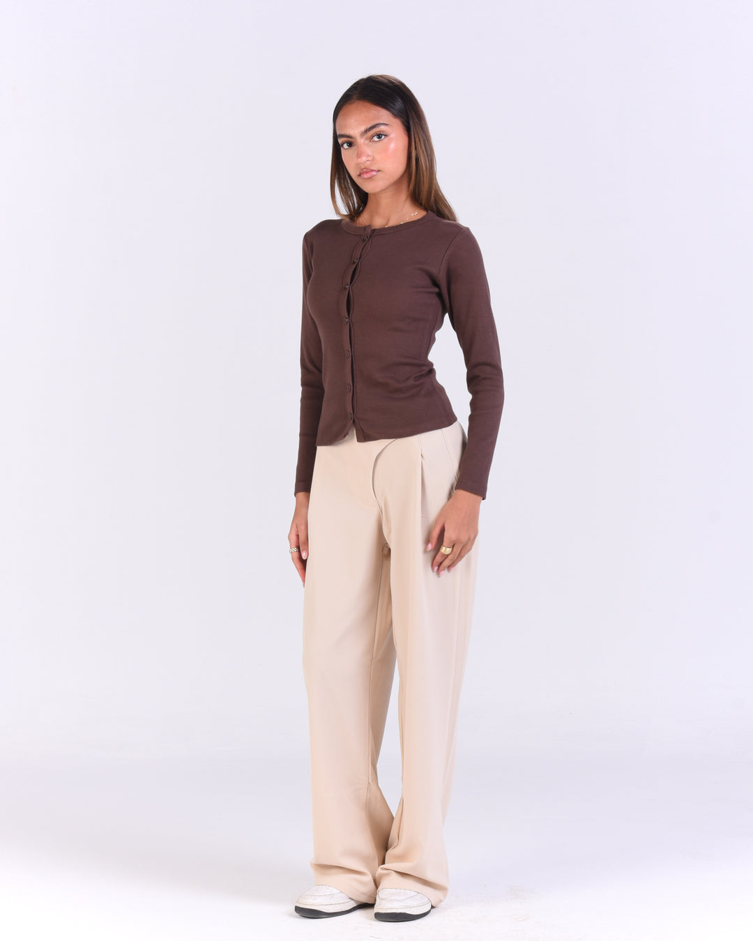 Brown Rib Long Sleeve