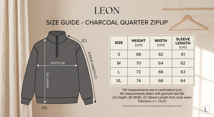 Charcoal quarter zipup