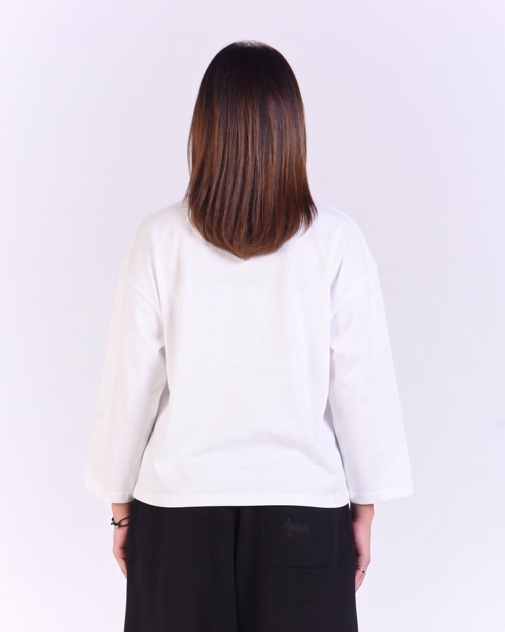 White Boxy Long Sleeve