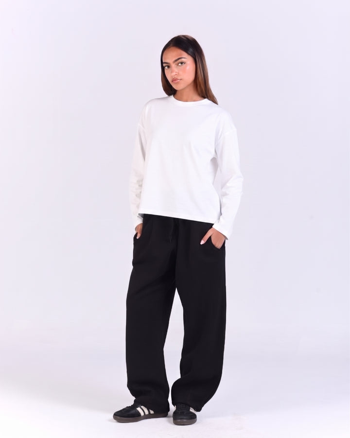 White Boxy Long Sleeve