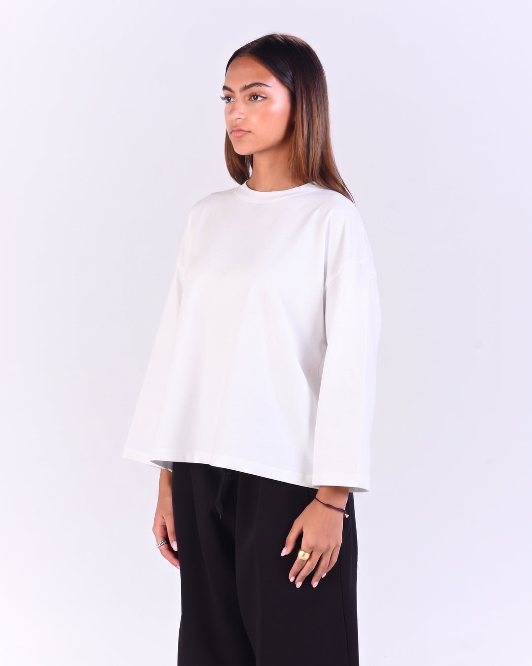 White Boxy Long Sleeve