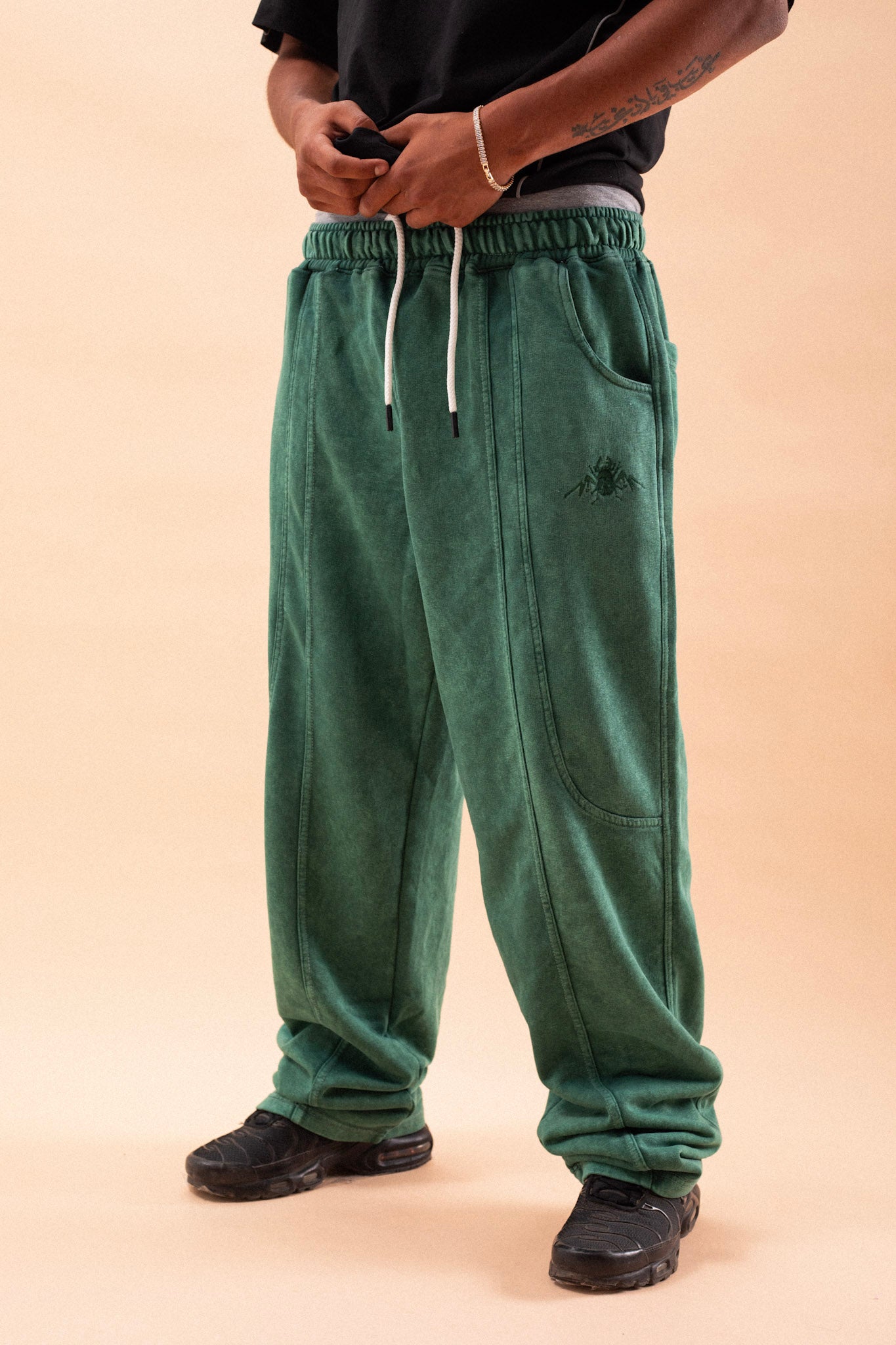 Green Washed Sweatpants