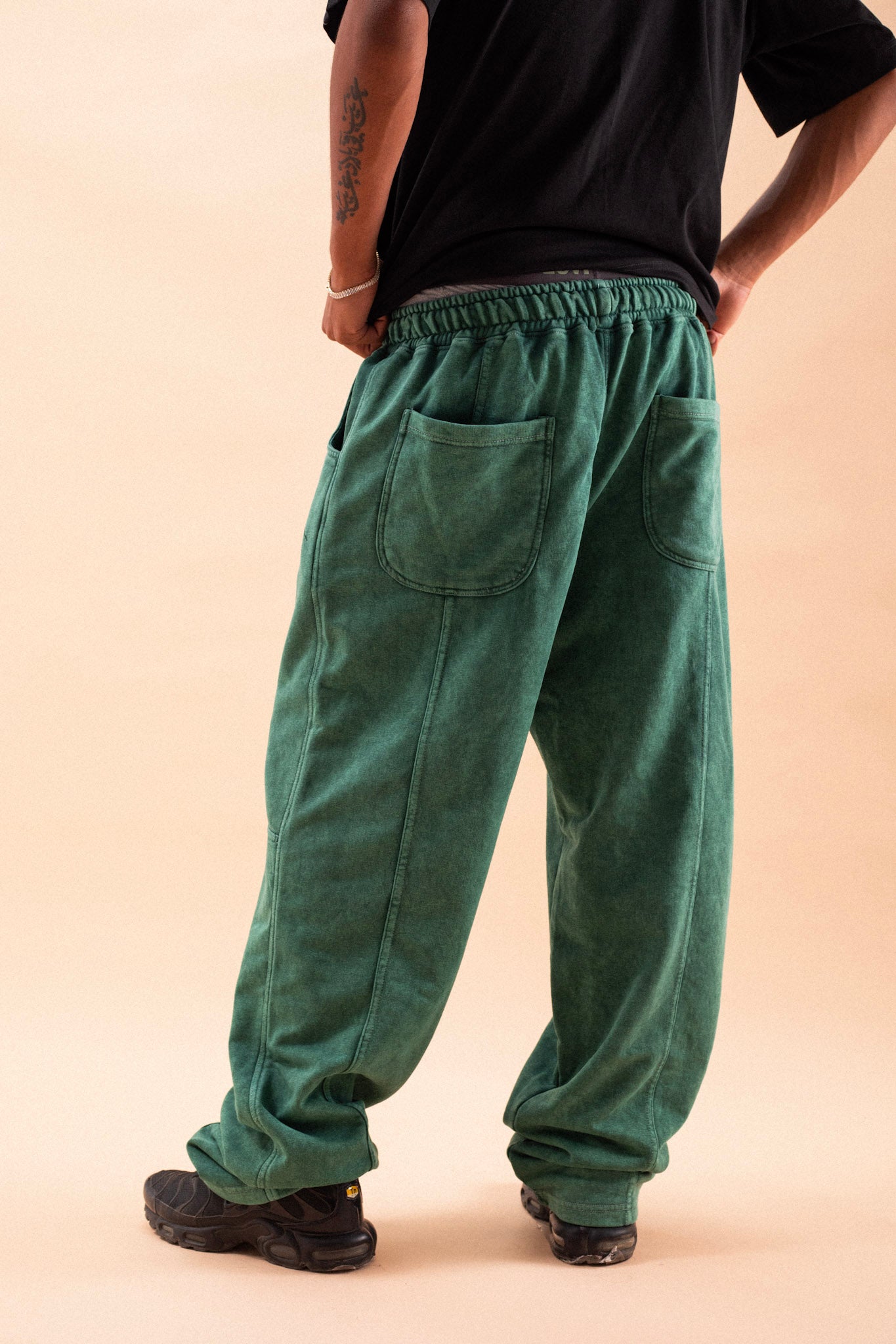 Green Washed Sweatpants