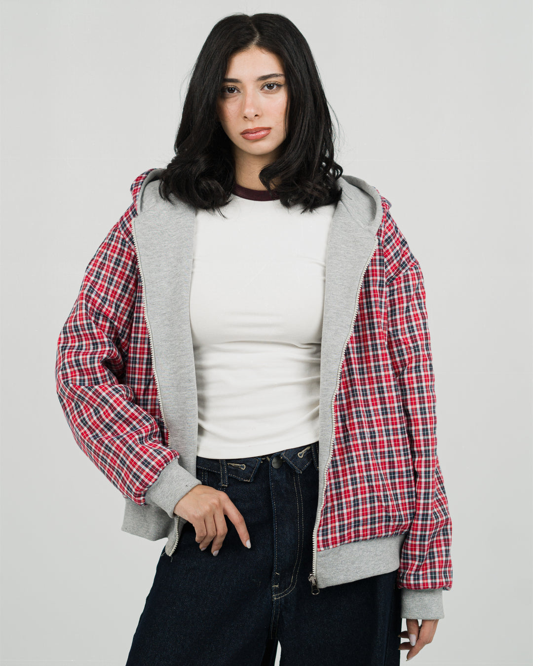 Reversible Check Jacket