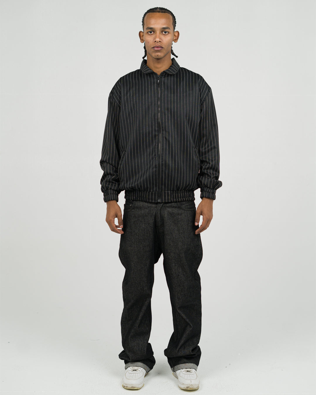 Pinstripe Zip Jacket