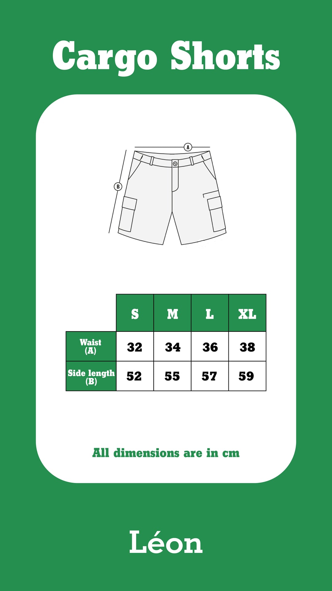 Beige Cargo Shorts