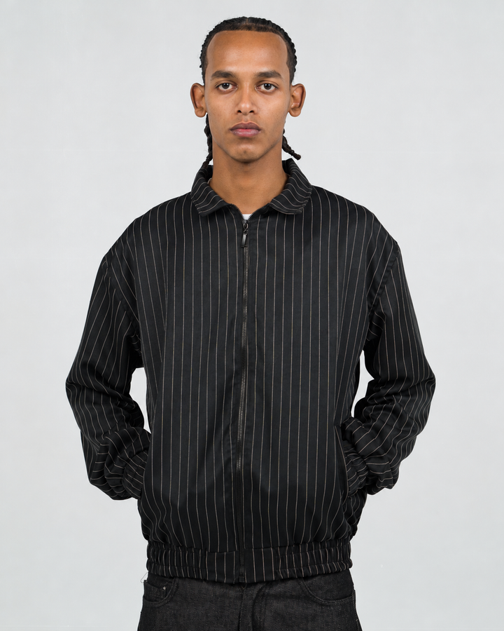 Pinstripe Zip Jacket