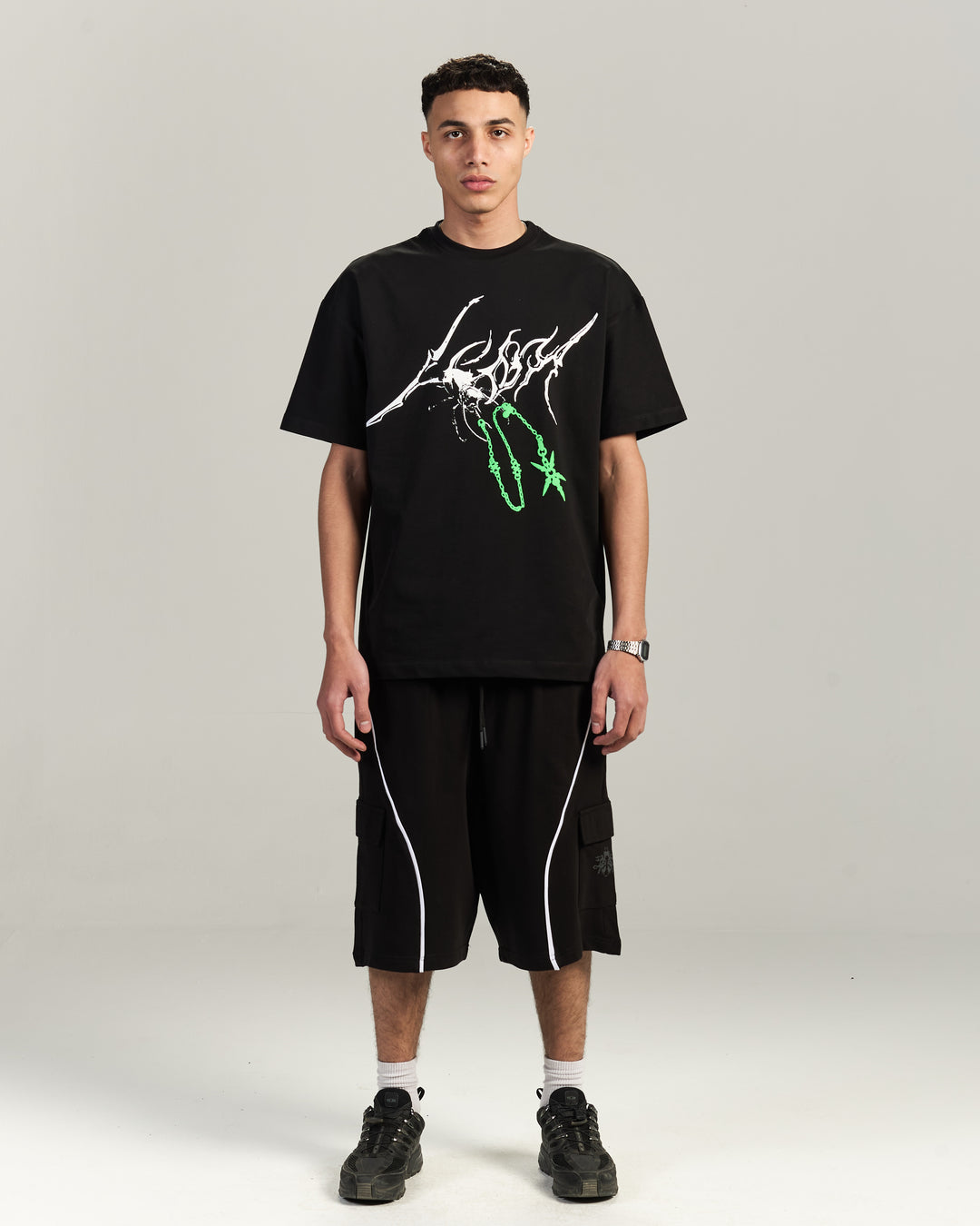 Black Track-Shorts