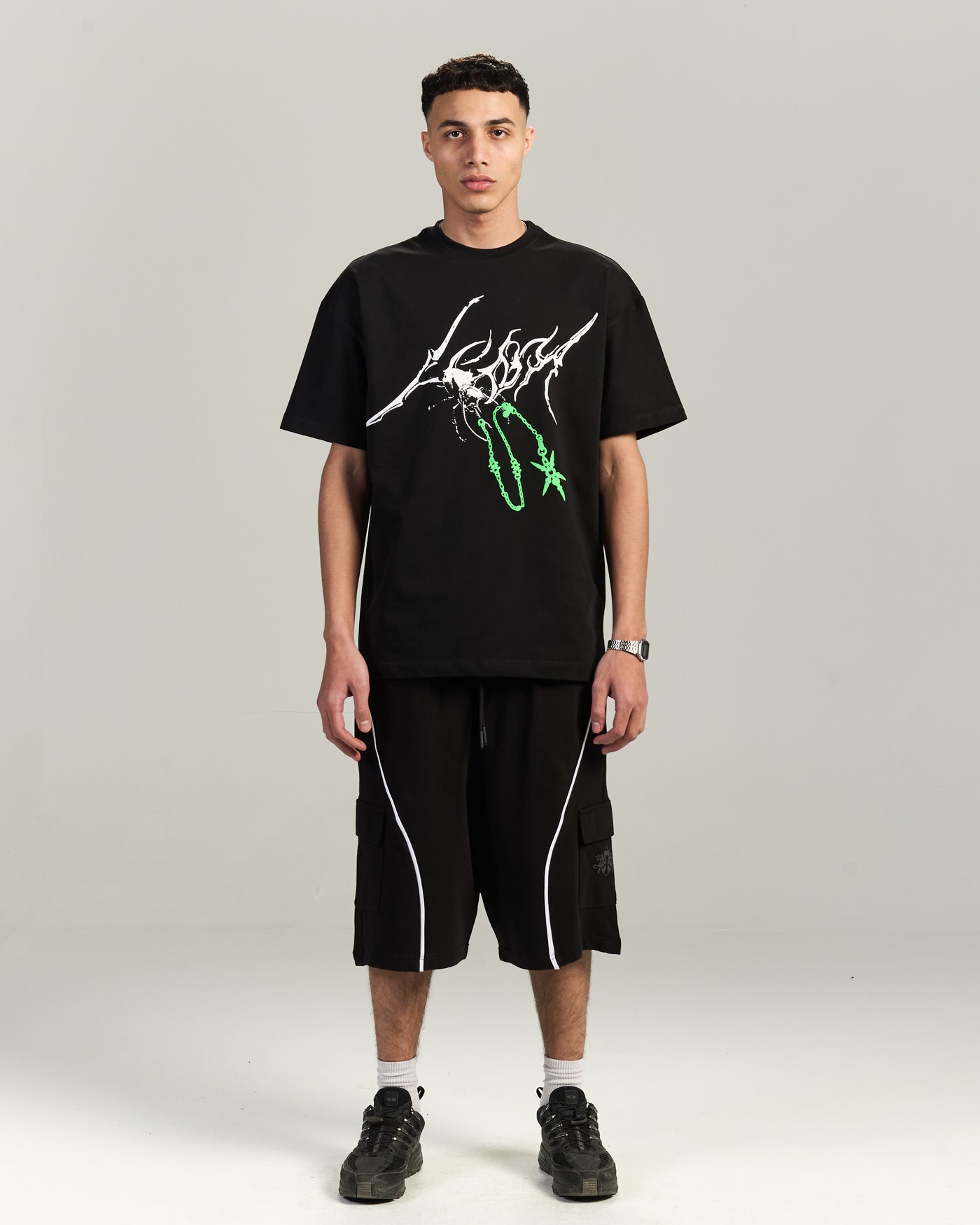 Black Track-Shorts
