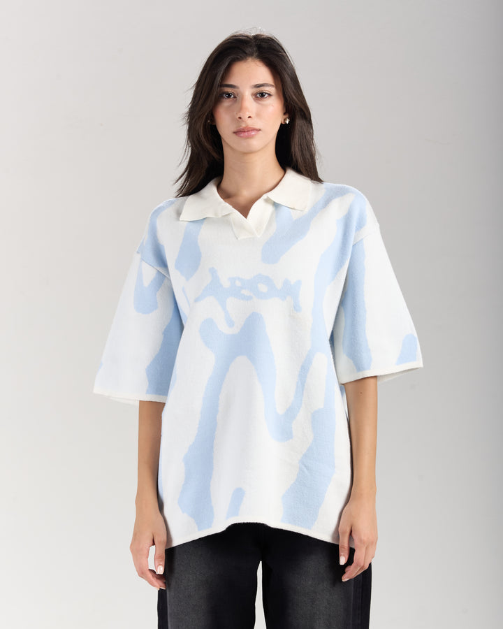Blue Knitted Jersey