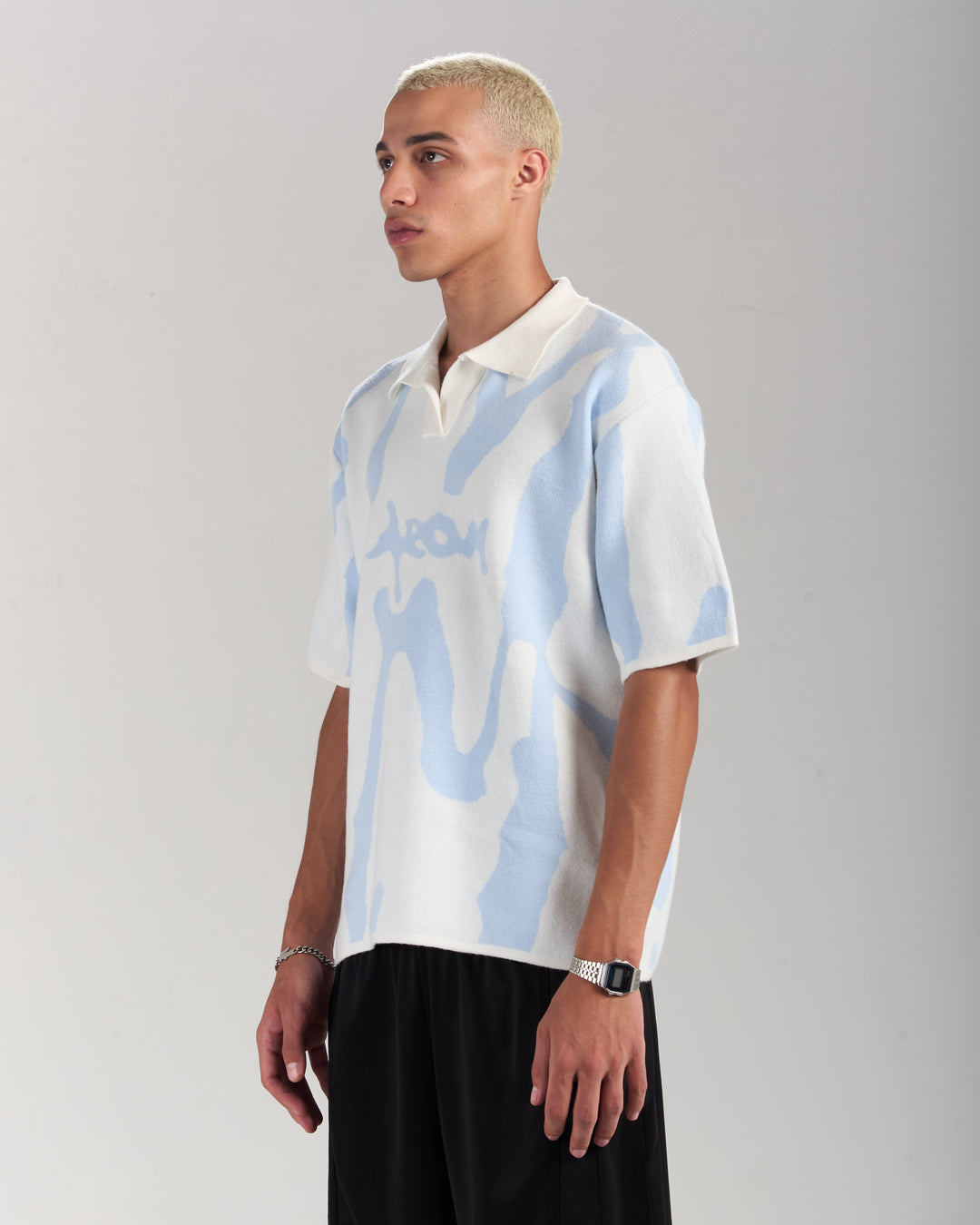 Blue Knitted Jersey