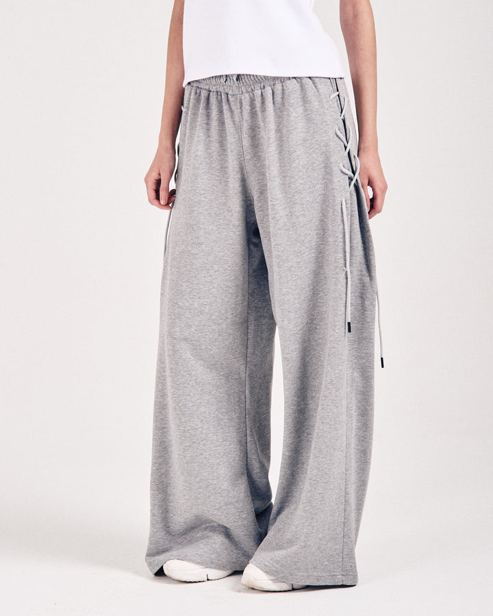 Grey Laced Summer Sweatpants