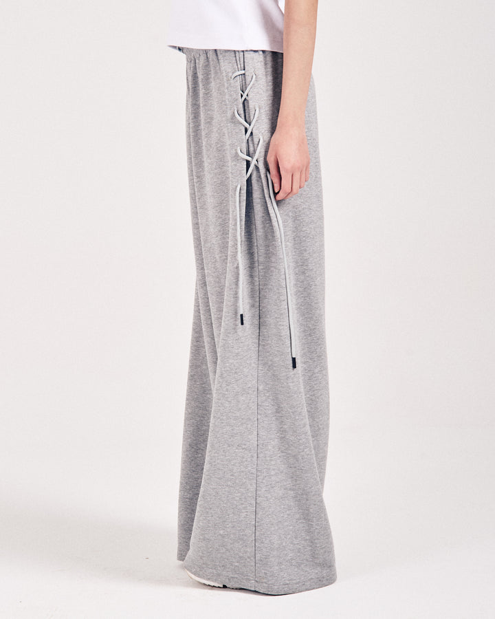 Grey Laced Summer Sweatpants