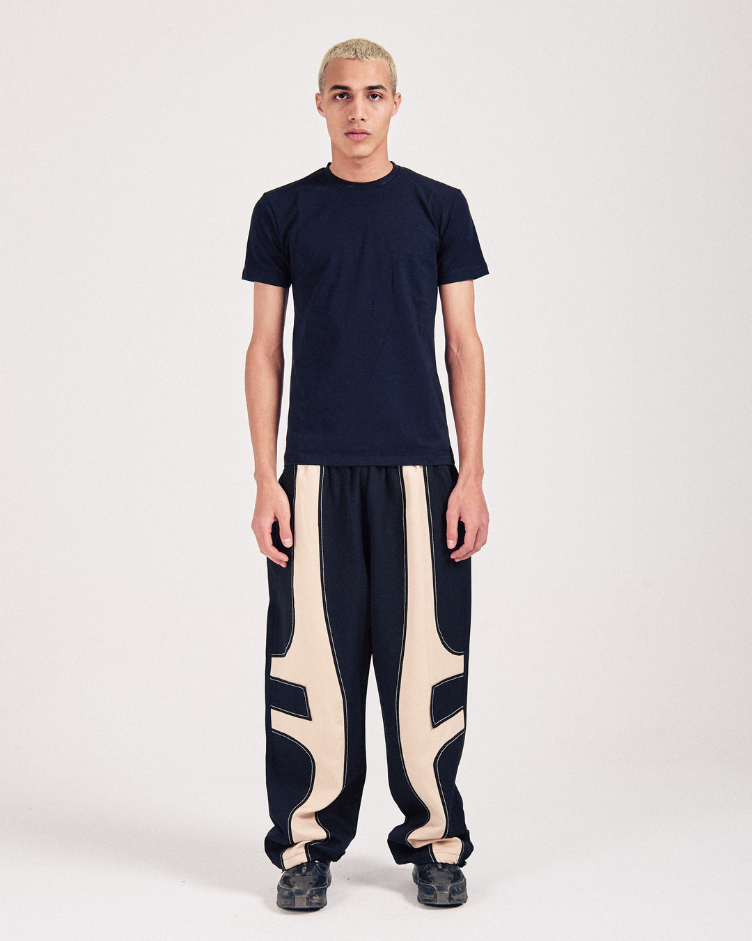 Black Panel Trackpants