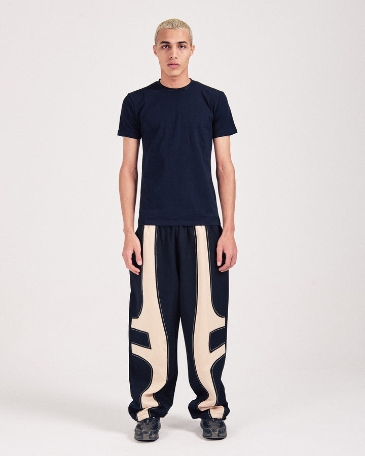 Black Panel Trackpants