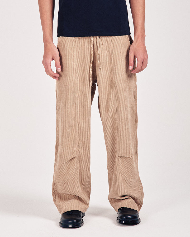 Beige corduroy sweatpants