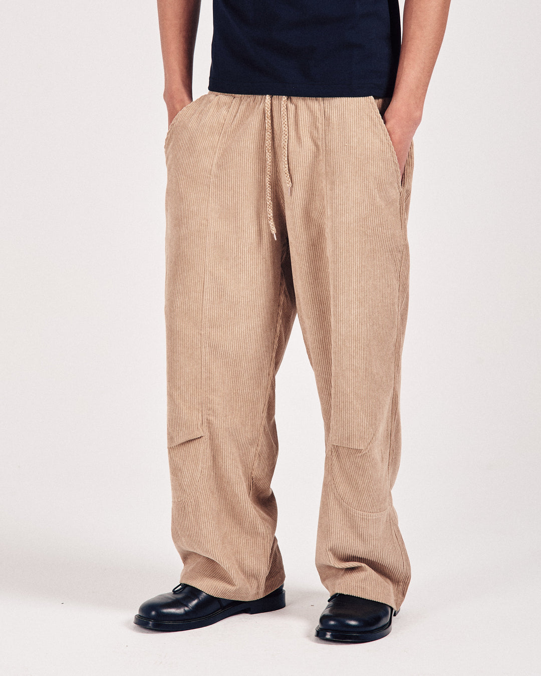 Beige corduroy sweatpants