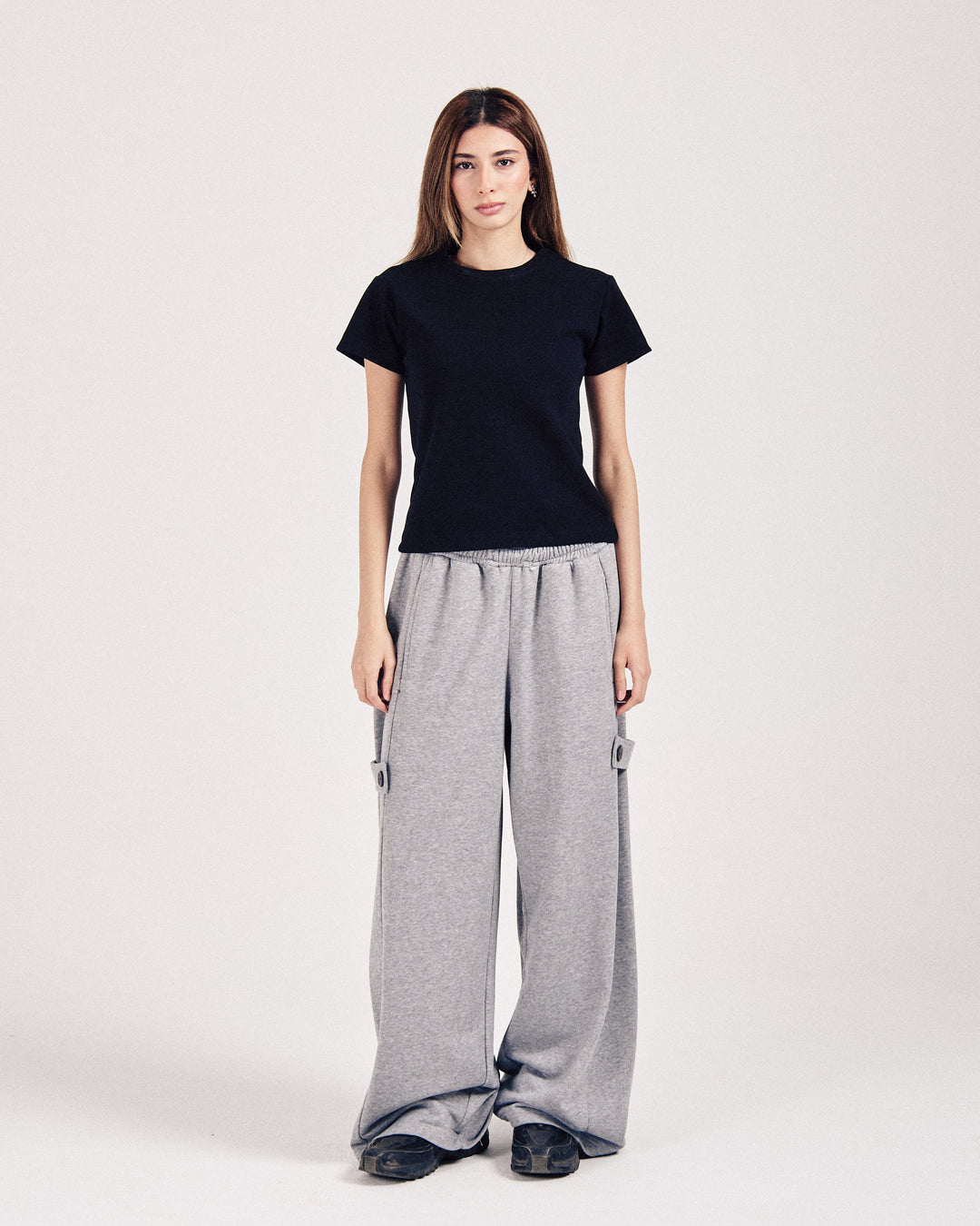 Grey Buttoned Summer Sweatpants